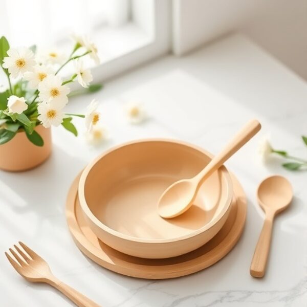 Bamboo Feeding Bowl Set