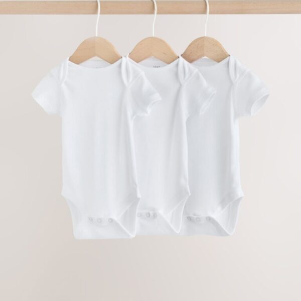 White Kind To Skin Baby Bodysuits 3 Pack