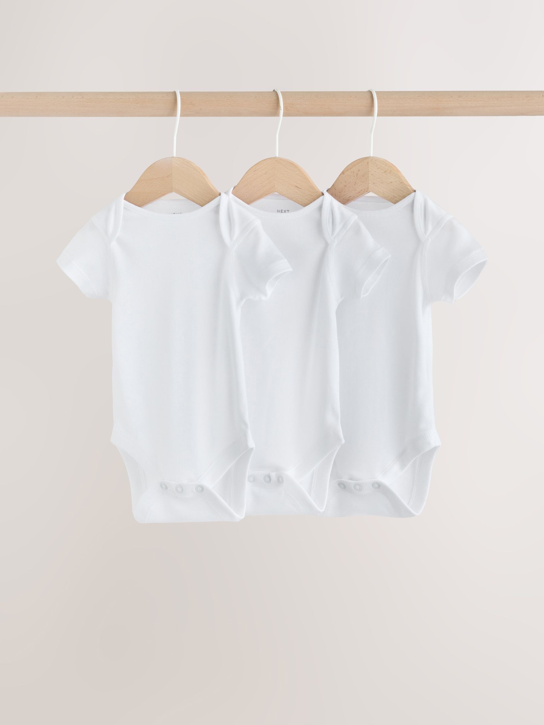 White Kind To Skin Baby Bodysuits 3 Pack